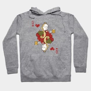 Red heart beer queen. Hoodie